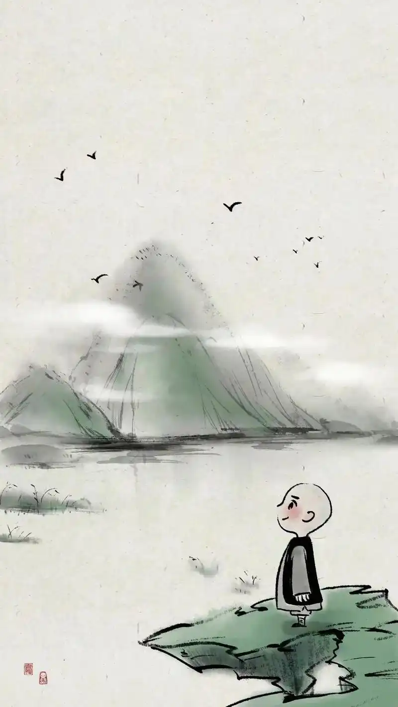 一禅小和尚壁纸,与自己促膝长谈,与孤独握手言欢