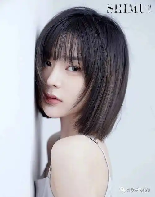 早春,剪"甜美风齐脖短发"._发型_中国_人类