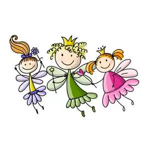 服装假日狂欢派对山景背景下的少女仙女梦幻人物展翅飞翔可爱的小精灵