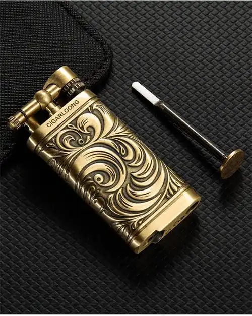 专用打火机充气雪茄火机复古潮流男士礼品 古铜色【图片 价格 品牌
