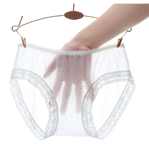 (8条)全透明一片式 无痕性感女士内裤透气情趣露毛低腰火辣三角裤