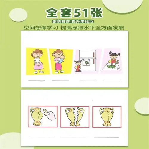 幼儿园早教潜能开发练习故事顺序儿童看图说话逻辑思维其它早教玩具类