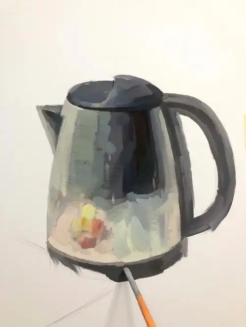 新鲜出炉的不锈钢水壶水粉