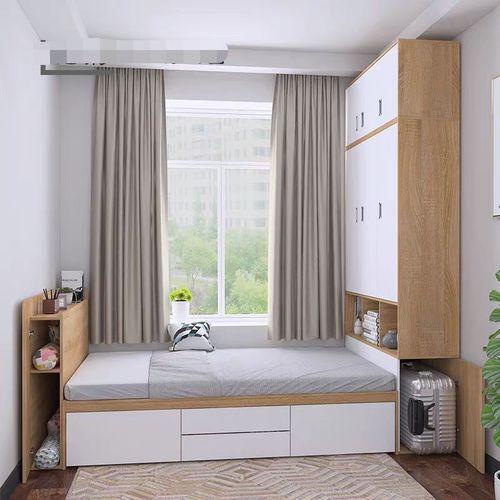 182米床架现代储物踏踏米床衣柜一体日式小房间整体地台床箱榻榻米