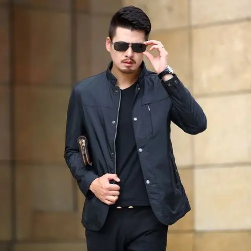 春季外套中年男士春秋夹克男外套大码男潮流男生外套防晒衣男装