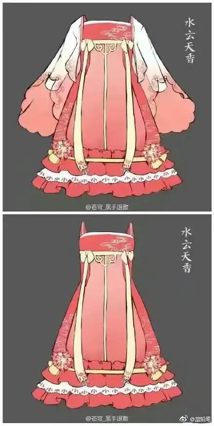 分享一组古风的小裙子作参考.