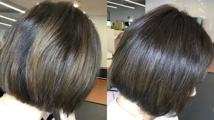 黑茶色褪色后照片今年流行的气质黑茶色