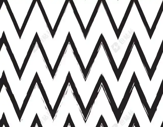 手绘黑色锯齿状线条背景素材