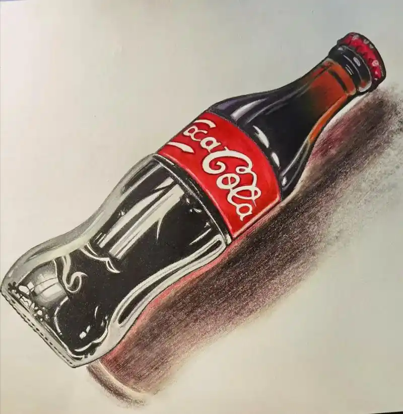 可口,可乐.#手绘 #画画  #彩铅 #可口可乐 #一起学画 - 抖音