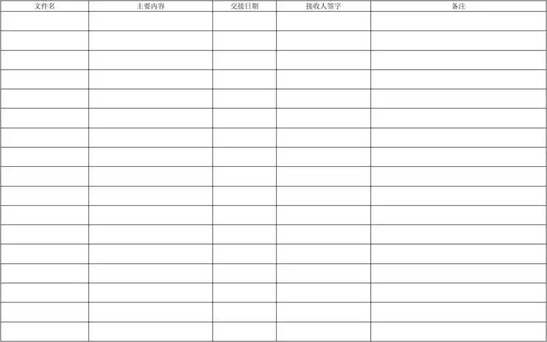 文件交接表(100722)