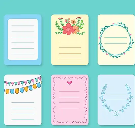 彩色便签纸图片