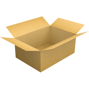 打开的黄色纸箱