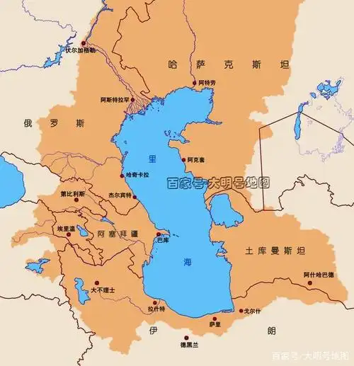 里海沿岸国家是如何分割里海的?哈萨克斯坦占30%,俄罗斯占16.8%