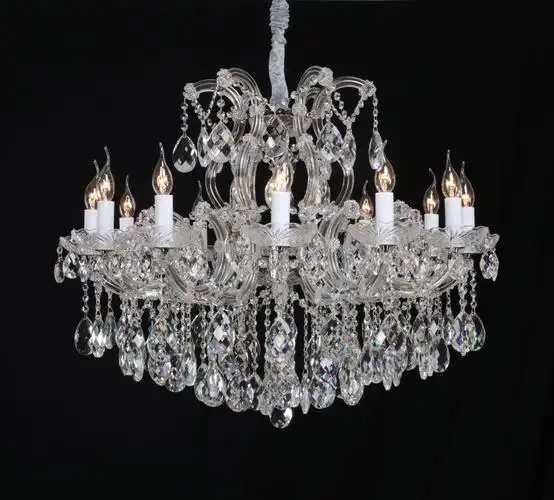 高品质欧洲k9铬吊灯金色传统现代吊灯大型酒店豪华水晶客厅