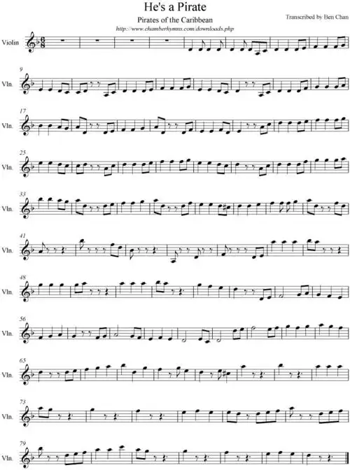 加勒比海盗主题曲 小提琴