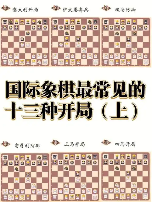 纯干货新手必学的国际象棋十三种开局技巧