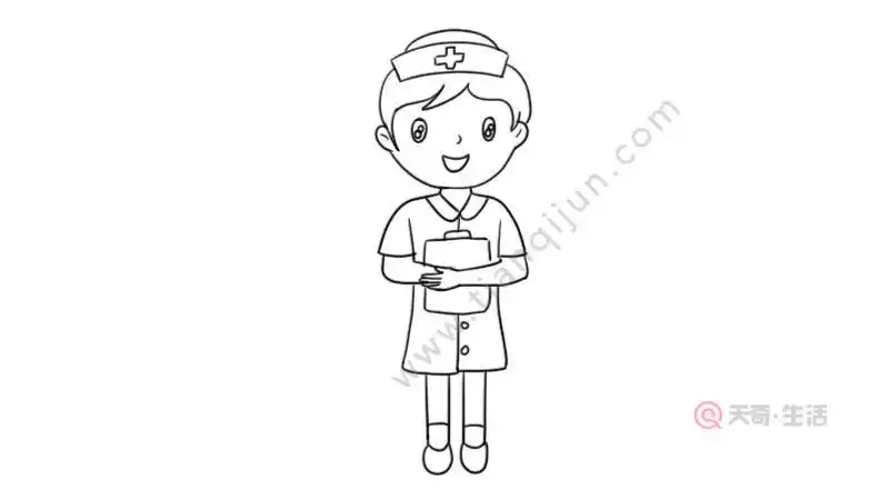 白衣天使简笔画步骤 可爱漂亮