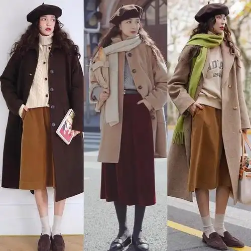冬季还是"大衣"更受欢迎,搭配长裤裙子就够,既保暖洋气,超美