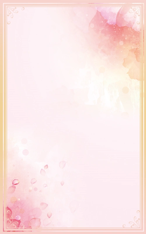 粉色花瓣婚礼邀请函海报背景