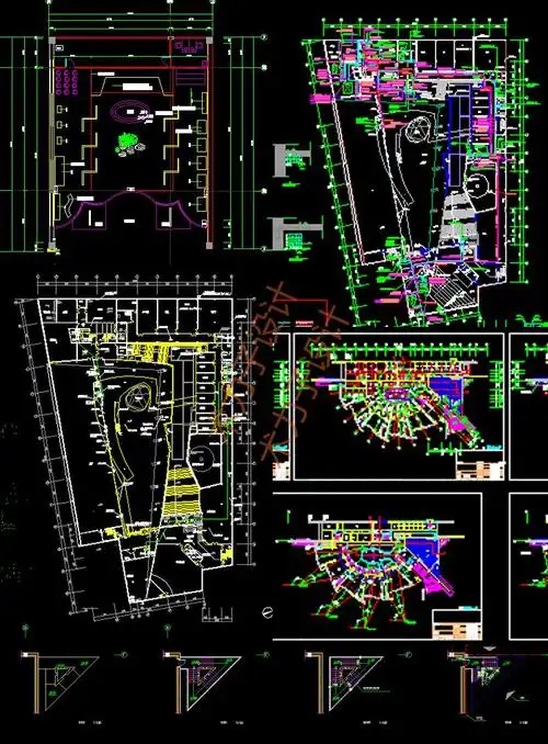 博物馆展览馆cad图纸建筑方案设计展厅纪念馆展馆平立面施工图纸