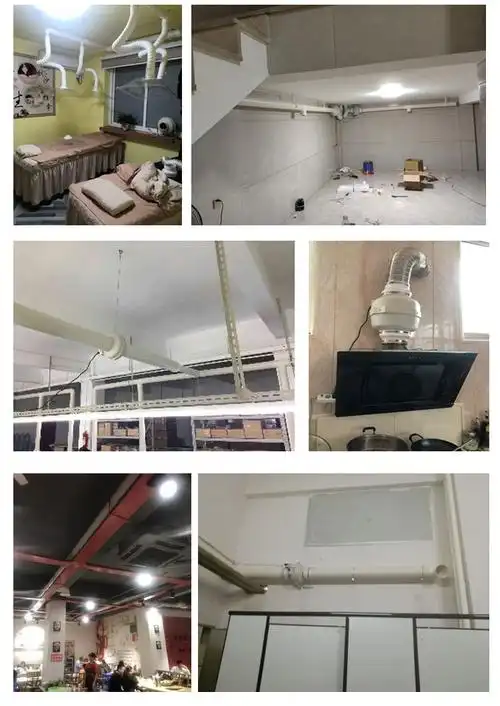 地下室换气扇 160mm管道抽风机排风扇静音ktv排气扇地下室通风换气