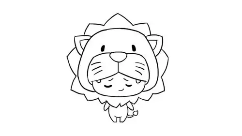 十二星座q版萌图简笔画狮子座