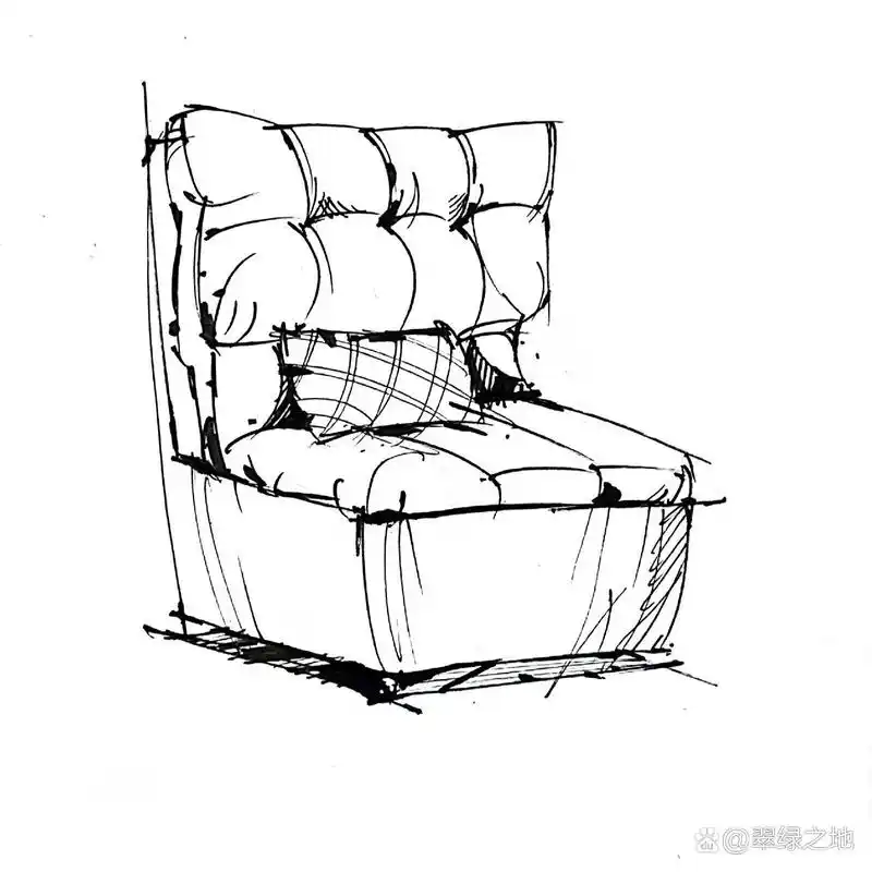 室内设计手绘-单椅子 浅更一下单椅子 下次上色