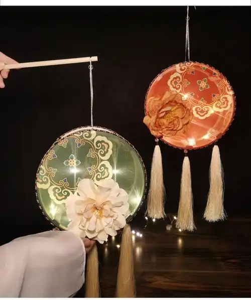 中秋节手提灯笼中国风复古风宫廷宫灯儿童花灯汉服跳舞蹈道具成品