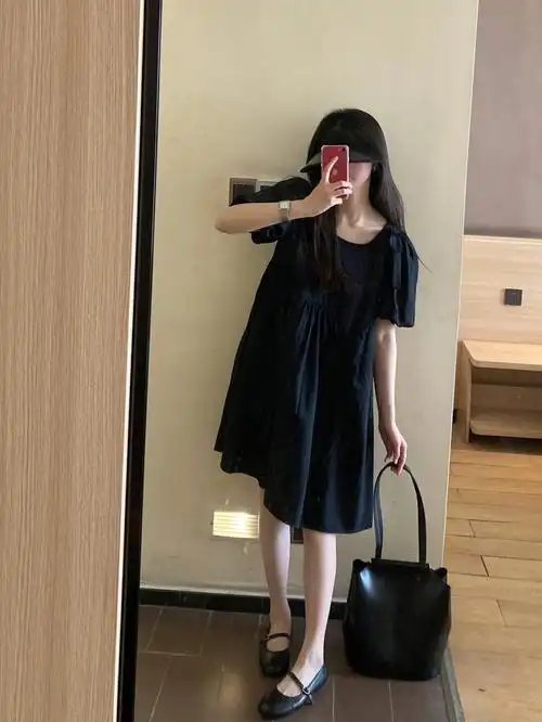 夏天必备小黑裙苹果型身材的爱