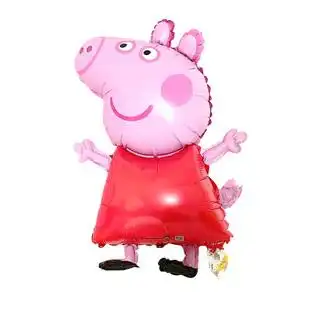 小猪佩奇生日气球宝宝周岁儿童卡通主题派对装饰布置背景