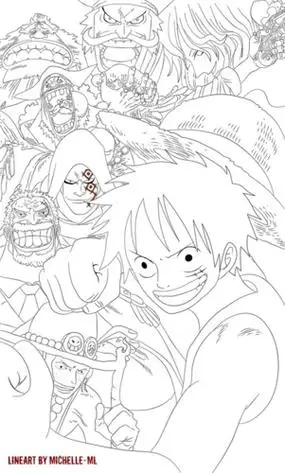 海贼王全体人员简笔画