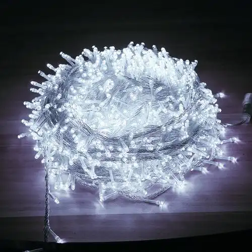 led灯串彩灯闪灯串灯星星户外灯五条装(暖白,其他颜色请备注)10米100