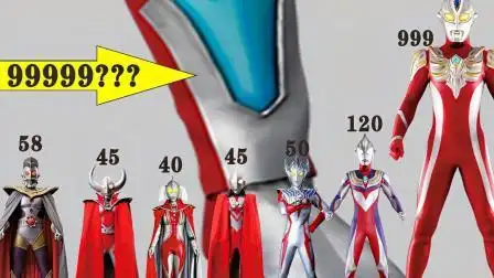 奥特曼身高排名,闪耀迪迦身高120米,在他面前却只是个弟弟!