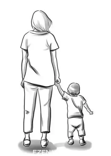 母亲和孩子的简笔画简单的亲子绘画怎么画 母亲和孩子的简笔画简笔画