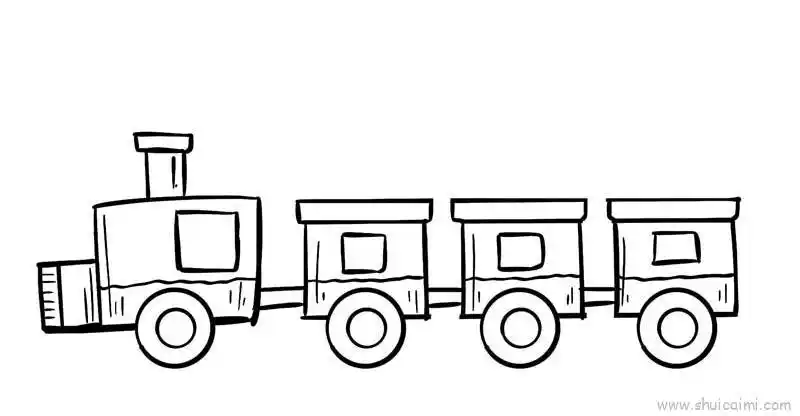 小火车儿童画怎么画小火车简笔画好看