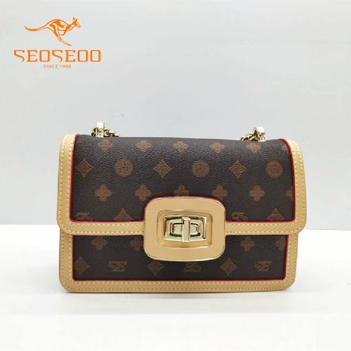 seoseoo南奥九州袋鼠女包正品2024新款时尚印花小方包斜挎包78489