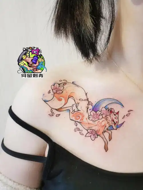 狐狸_纹身图案手稿图片_谢露的纹身作品集