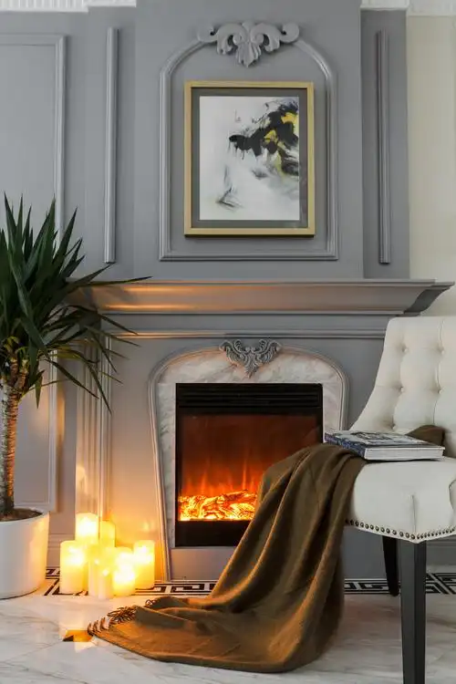 风格别墅壁炉装修效果图美式两居室装修壁炉设计140平北欧风格壁炉