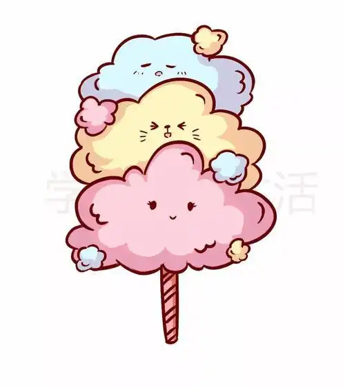 棉花糖简笔画云朵