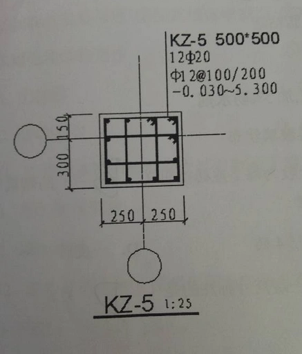 如图某工程柱子平法施工图,试描述该柱情况