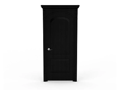 3d黑色欧式木门模型下载
