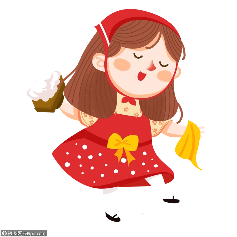 快乐劳动勤劳的儿童创意卡通