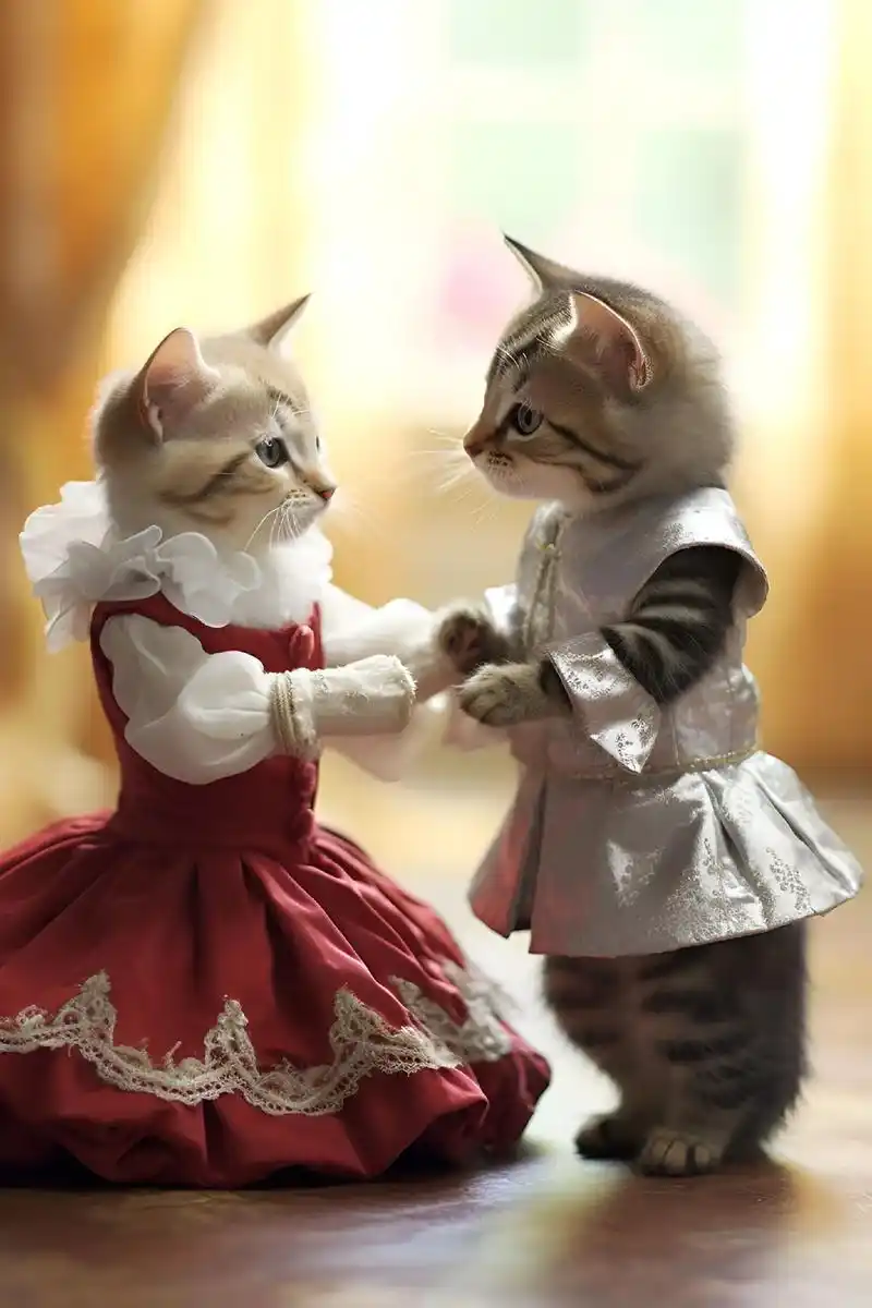 爱跳华尔兹的小猫咪#抖音图文来了 #手机壁纸#猫咪 #ai  - 抖音