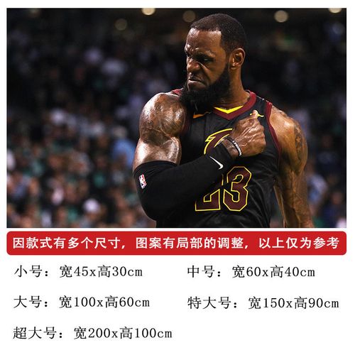 nba詹姆斯海报墙贴超大高清篮球卧室客厅宿舍墙纸自粘 詹姆斯霸气捶胸
