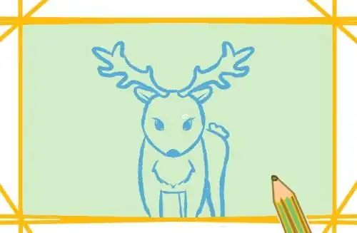 梅花鹿简笔画可爱小鹿简笔画简单彩色画法