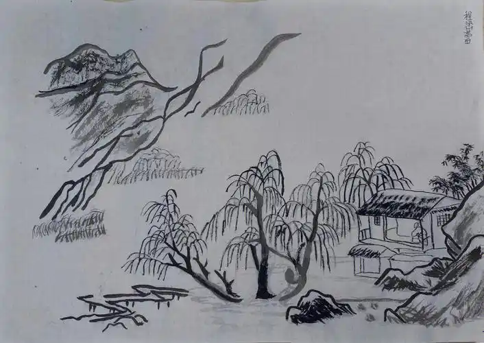 少儿国画艺术山水临习8岁以上