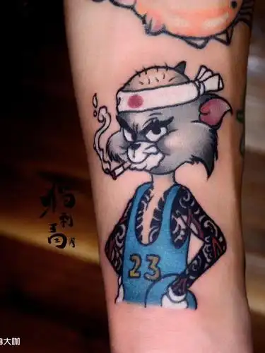 卡通汤姆猫_纹身图案手稿图片_小a的纹身作品集
