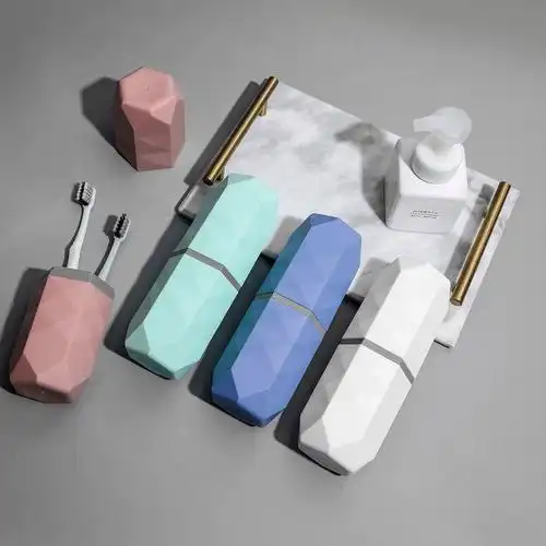 牙刷收纳盒牙缸漱口杯简约牙具盒套装家用旅行刷牙杯洗漱杯便携式