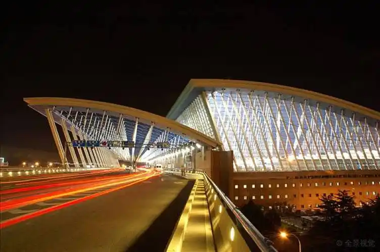 浦东国际机场夜景_高清图片_全景视觉