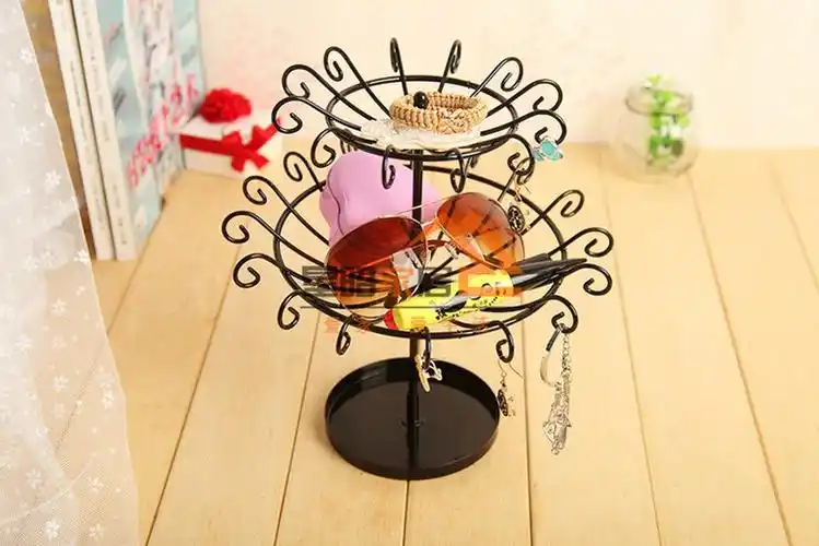 小饰品旋转架子饰品挂架小挂件展示架钥匙扣收纳架首饰配饰摆放架不高